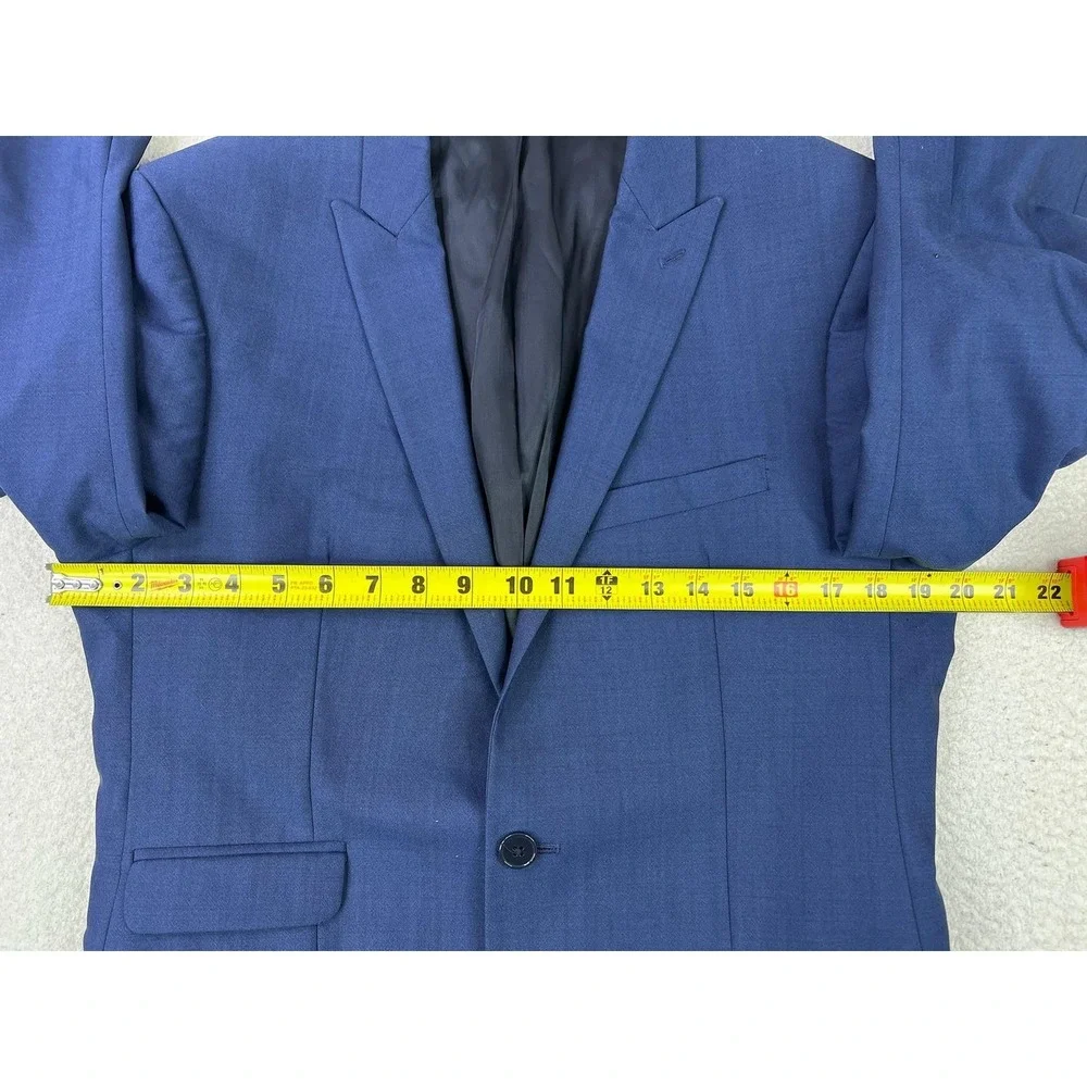 Calvin Klein Suit Jacket Mens 40R Blue Wool Extreme Slim Fit 2 Button Blazer